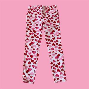 Girl’s Valentine’s Day Heart-Printed Jeans